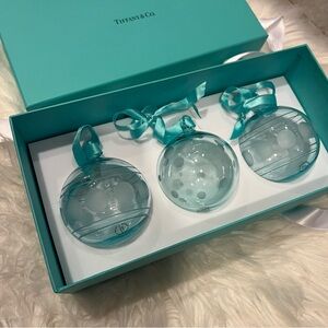 Tiffany & Co. Ornaments In Tiffany Blue set of 3 (New)